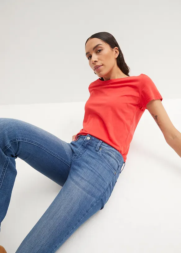 Stretch Bootcut Jeans Mid Waist, bonprix