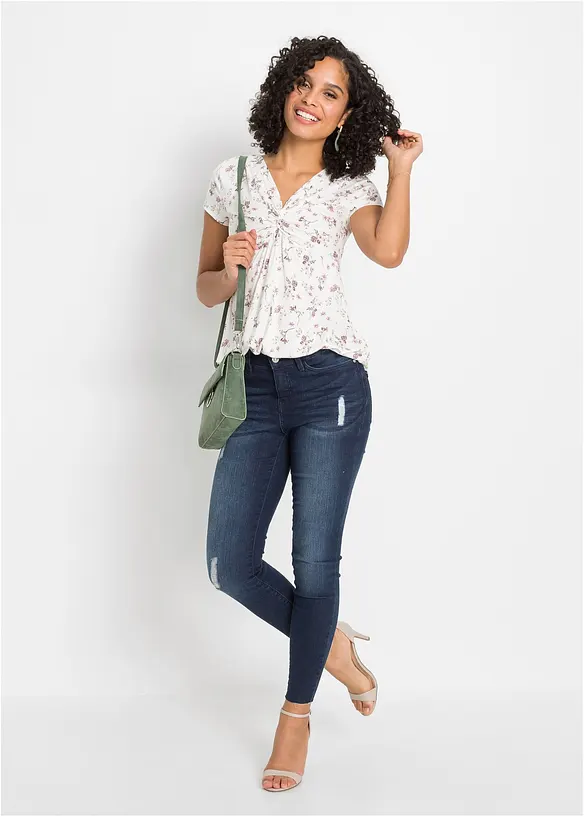 Skinny Jeans Mid Waist, kroppade, bonprix