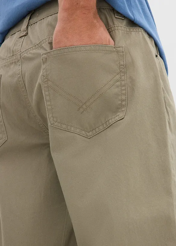 Byxa i twill av bomull, Regular Fit, Straight, bonprix