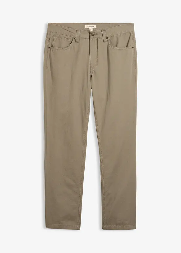 Byxa i twill av bomull, Regular Fit, Straight, bonprix