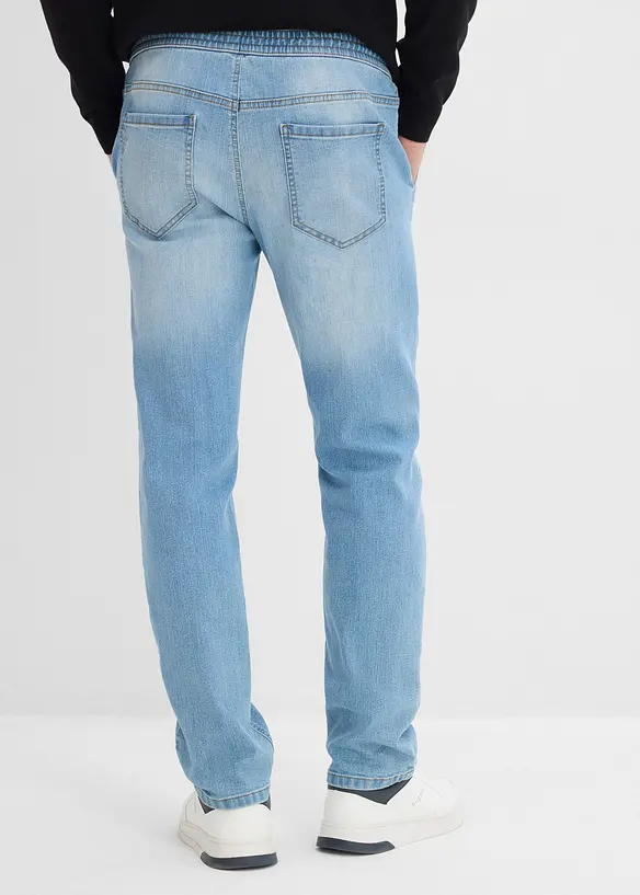 Tunna dra p&aring;-jeans med res&aring;rmidja, Regular Fit, Straight,, bonprix