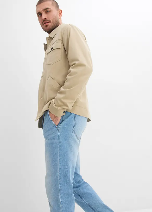 Tunna dra p&aring;-jeans med res&aring;rmidja, Regular Fit, Straight,, bonprix