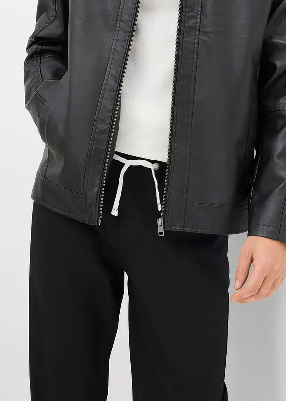 Stretchig dra p&aring;-byxa, normal passform, raka ben, bonprix