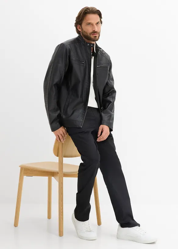 Stretchig dra p&aring;-byxa, normal passform, raka ben, bonprix