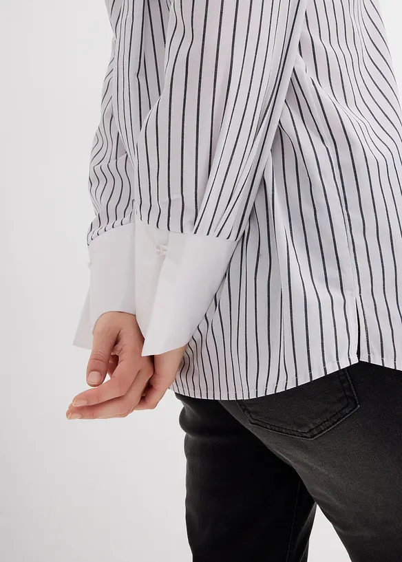 Skjorta i oversizemodell av bomull, bonprix