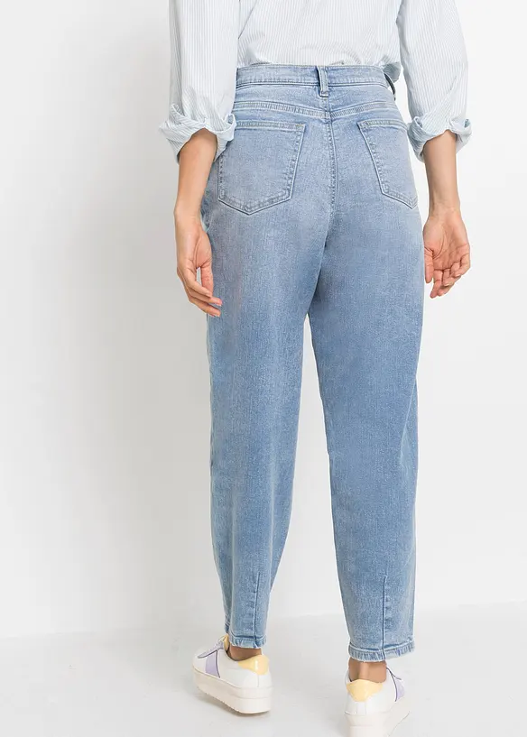 Barrel Jeans, High Waist, ekologisk bomull, bonprix