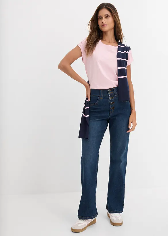 Straight Jeans High Waist, Stretch, bonprix