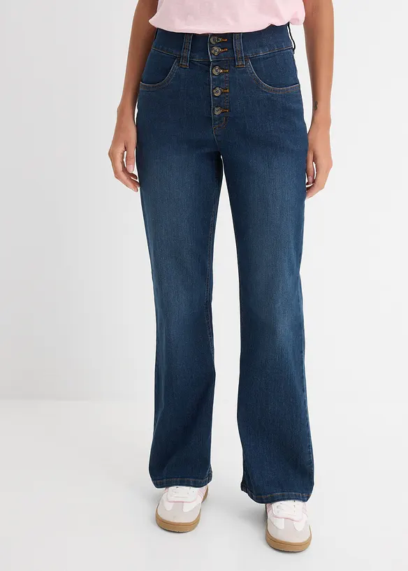Straight Jeans High Waist, Stretch, bonprix
