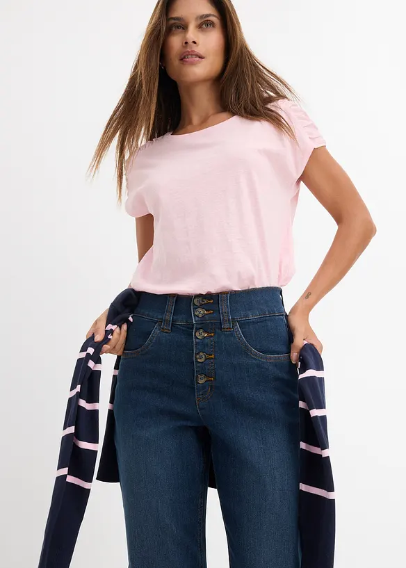 Straight Jeans High Waist, Stretch, bonprix