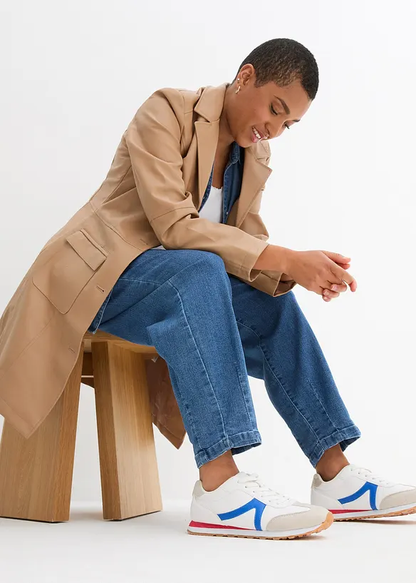 Mom Jeans High Waist, med bekv&auml;m midja, bonprix