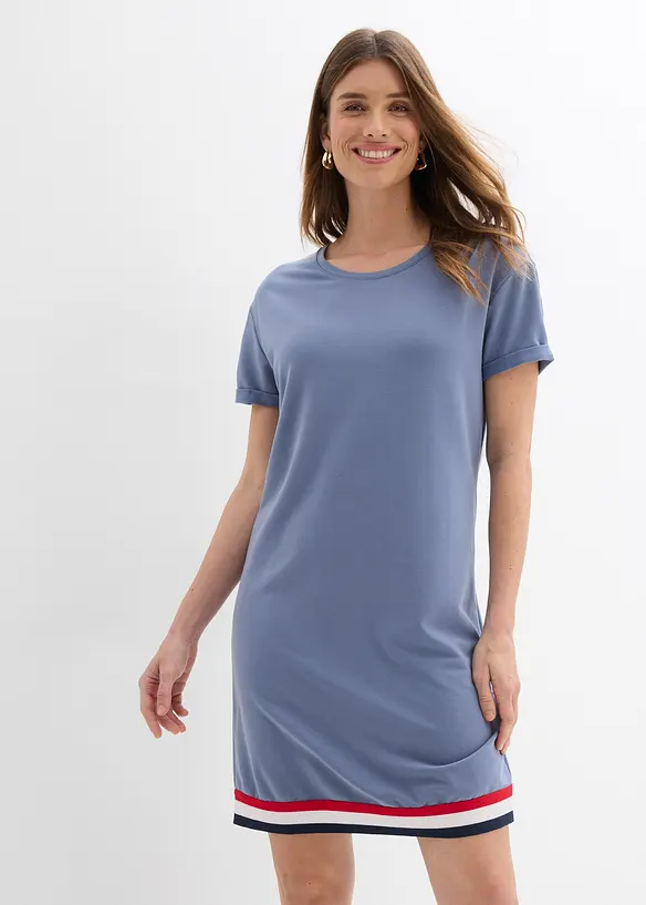 Jerseykl&auml;nning i mjuk viskosmix, bonprix