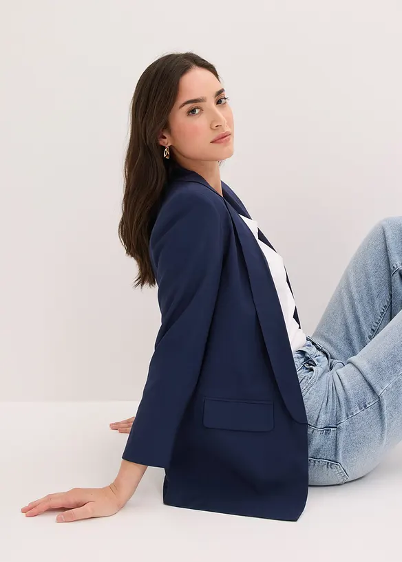 L&aring;ng kavaj av viskosmix, bonprix