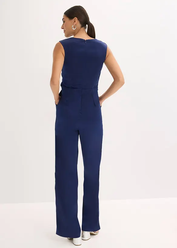 Jumpsuit i glansig satin, bonprix