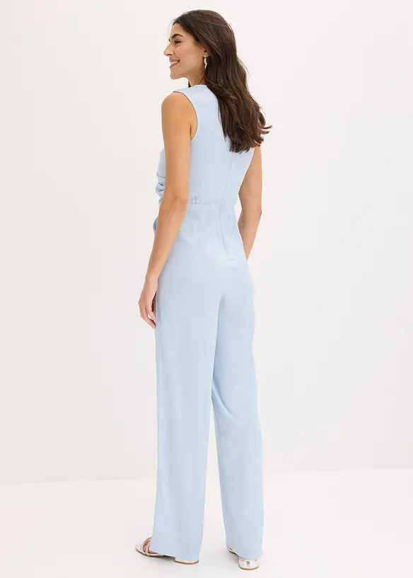 Jumpsuit i glansig satin, bonprix