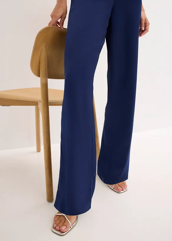 Jumpsuit i glansig satin, bonprix