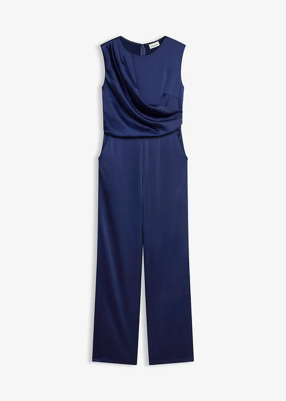 Jumpsuit i glansig satin, bonprix