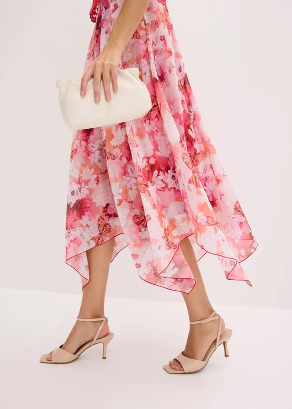 Chiffongkl&auml;nning med spets, bonprix