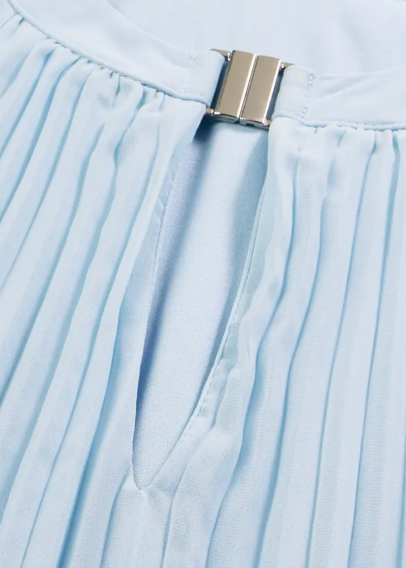 Minikl&auml;nning av tunn chiffong med pliss&eacute;ringar, bonprix