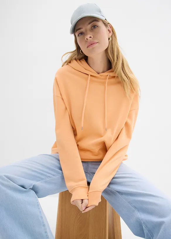 Sweatshirt i oversizemodell med huva, bonprix