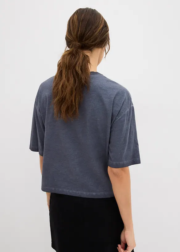 T-shirt i bomull med glitterstenar, bonprix