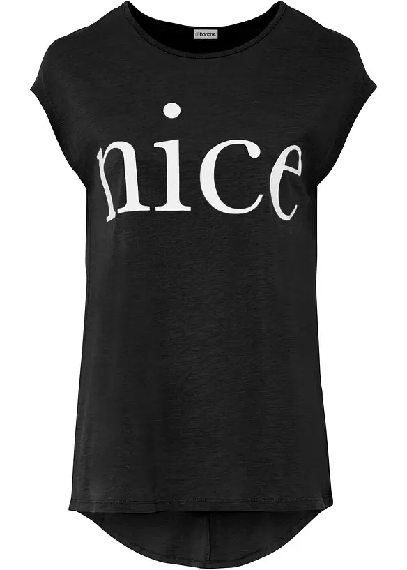 T-shirt med tryck i ren bomull, bonprix