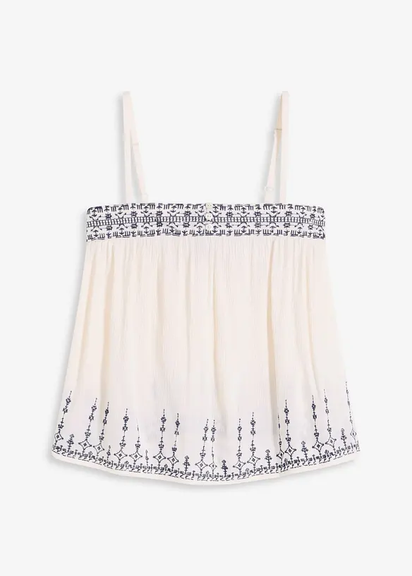 Linne med broderi, bonprix