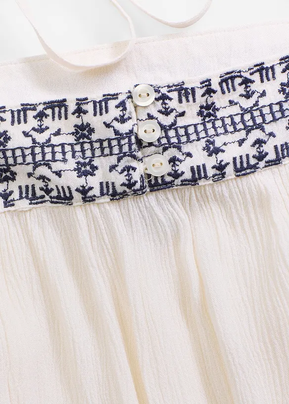 Linne med broderi, bonprix