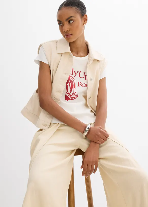 T-shirt i ren ekologisk bomull, bonprix