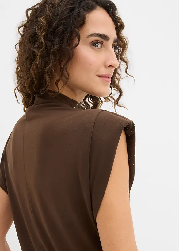 &Auml;rml&ouml;s topp med glitterstenar, bonprix