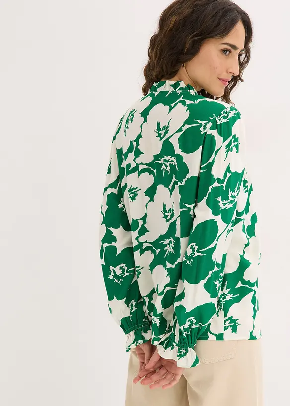 Blus av viskos med mjukt fall, bonprix