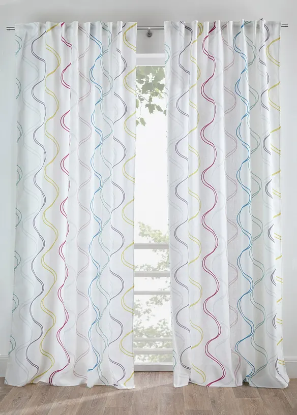 Gardinl&auml;ngd med v&aring;gm&ouml;nster (1-pack), bonprix