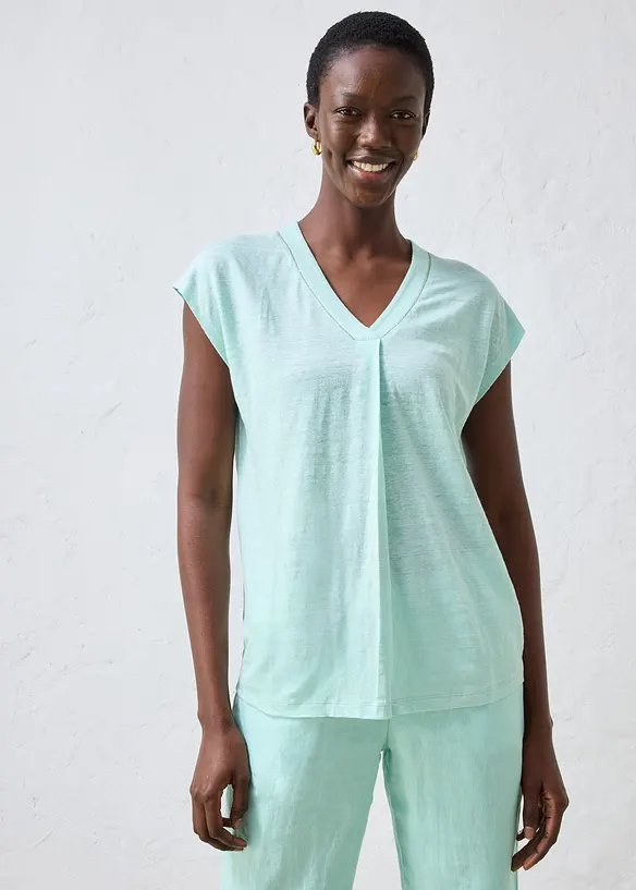 T-shirt i rent linne, bonprix