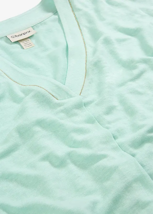 T-shirt i rent linne, bonprix