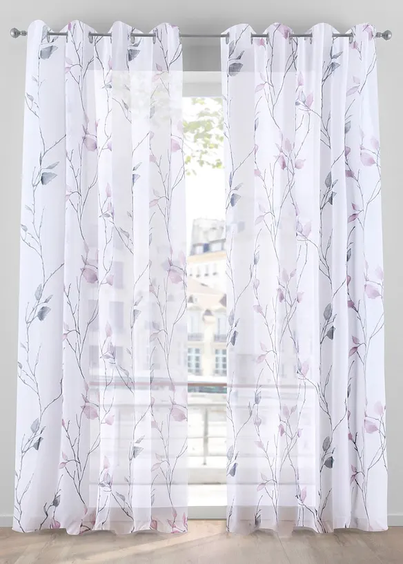 Gardin av luftig voile (1-pack), bonprix