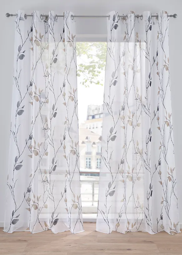 Gardin av luftig voile (1-pack), bonprix