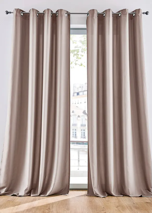 Gardinl&auml;ngd av mikrofibermaterial  (2-pack), bonprix