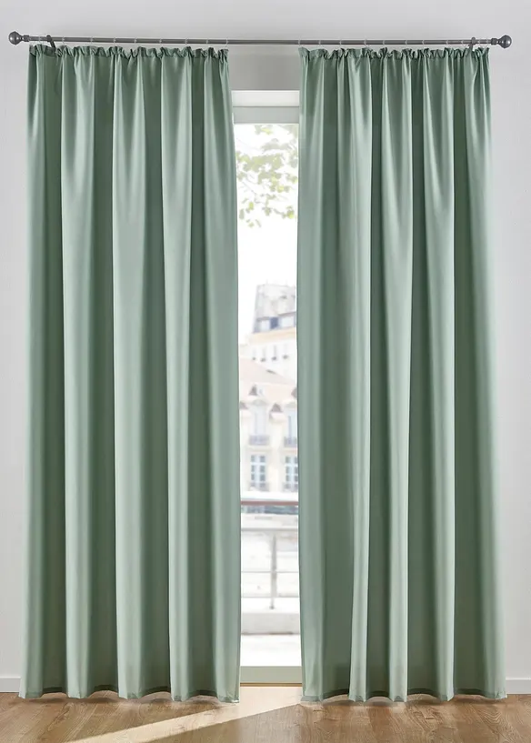 Gardinl&auml;ngd av mikrofibermaterial  (2-pack), bonprix