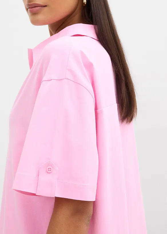 Skjortkl&auml;nning i elastiskt material av ekologisk bomull, bonprix