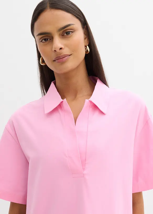 Skjortkl&auml;nning i elastiskt material av ekologisk bomull, bonprix