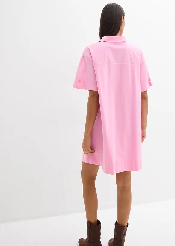 Skjortkl&auml;nning i elastiskt material av ekologisk bomull, bonprix