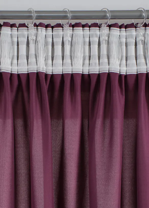 L&auml;ttsk&ouml;tta gardiner av mikrofibermaterial (2-pack), bonprix