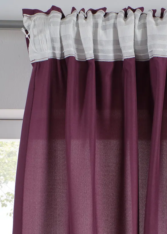 L&auml;ttsk&ouml;tta gardiner av mikrofibermaterial (2-pack), bonprix