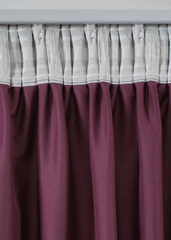 L&auml;ttsk&ouml;tta gardiner av mikrofibermaterial (2-pack), bonprix