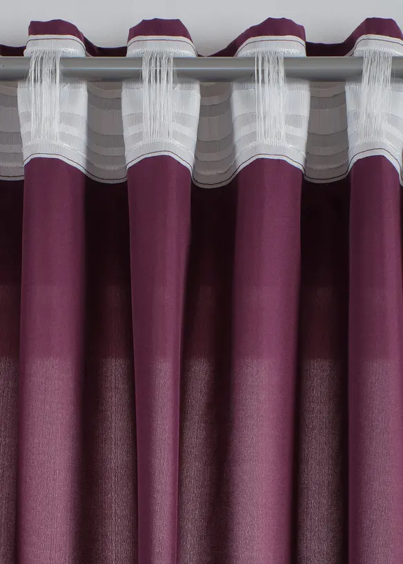 L&auml;ttsk&ouml;tta gardiner av mikrofibermaterial (2-pack), bonprix