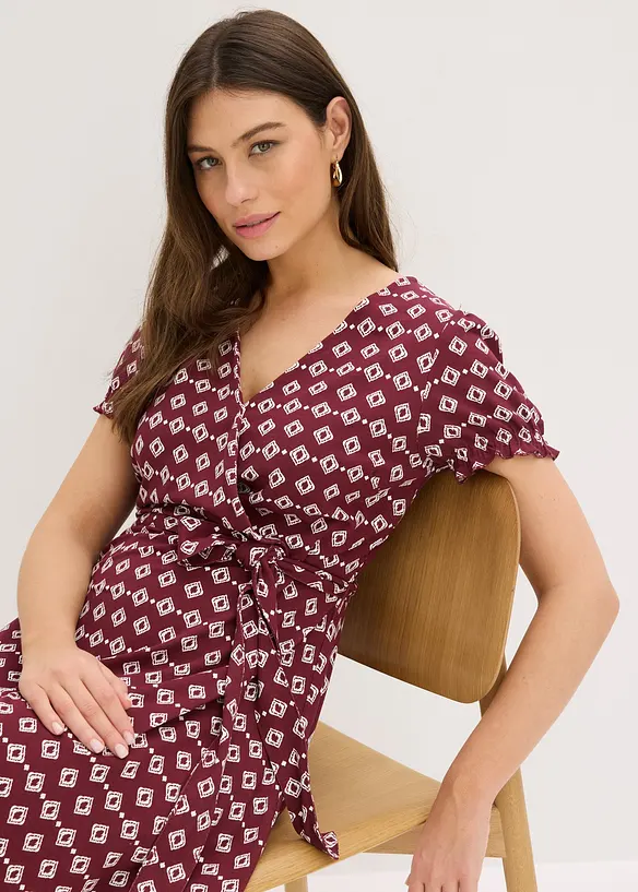 Jerseykl&auml;nning i viskosmix, bonprix