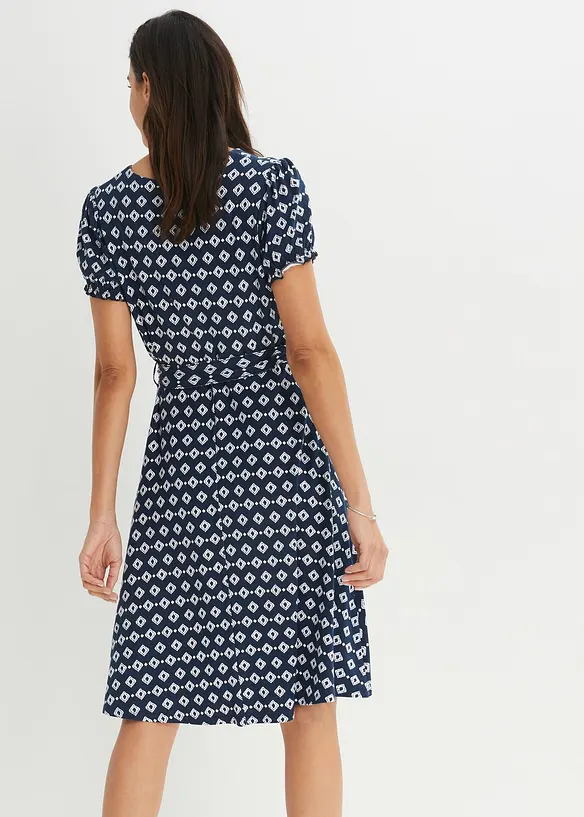 Jerseykl&auml;nning i viskosmix, bonprix