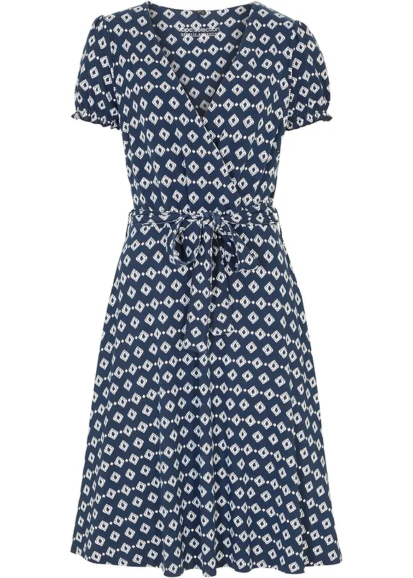 Jerseykl&auml;nning i viskosmix, bonprix