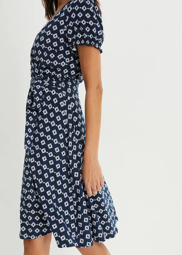 Jerseykl&auml;nning i viskosmix, bonprix