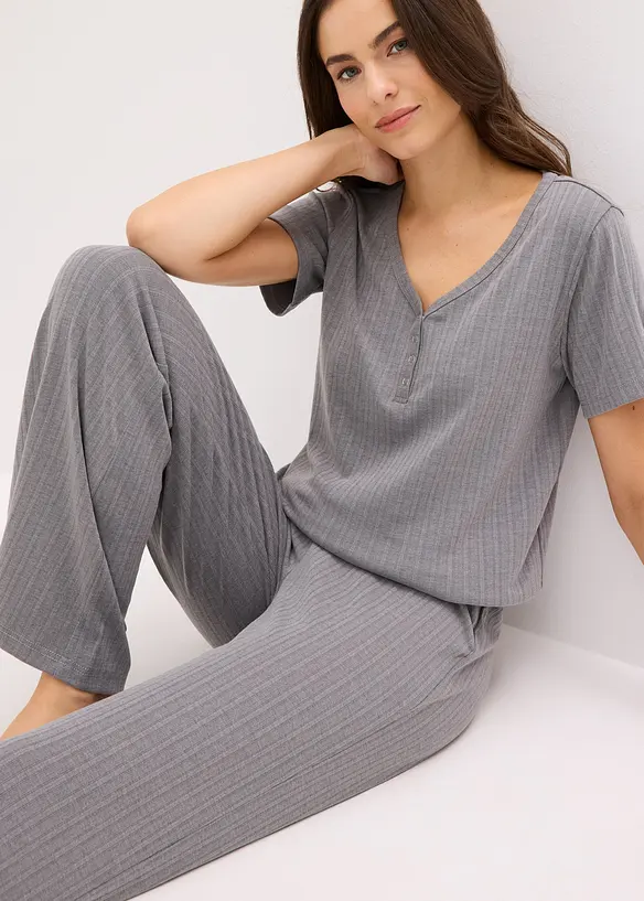 Myskl&auml;der av ribbad viskos, bonprix