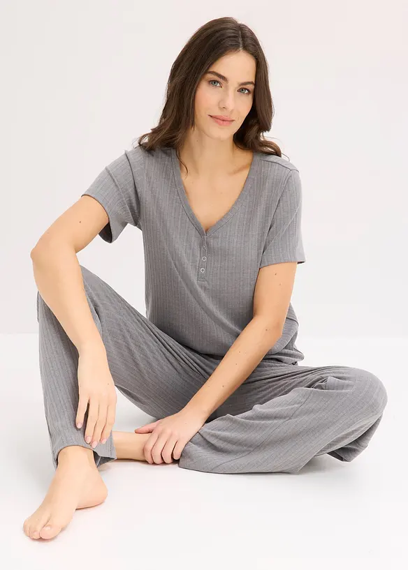 Myskl&auml;der av ribbad viskos, bonprix